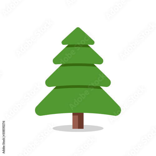 Obraz na płótnie Collection of Christmas trees, modern flat design. w salonie