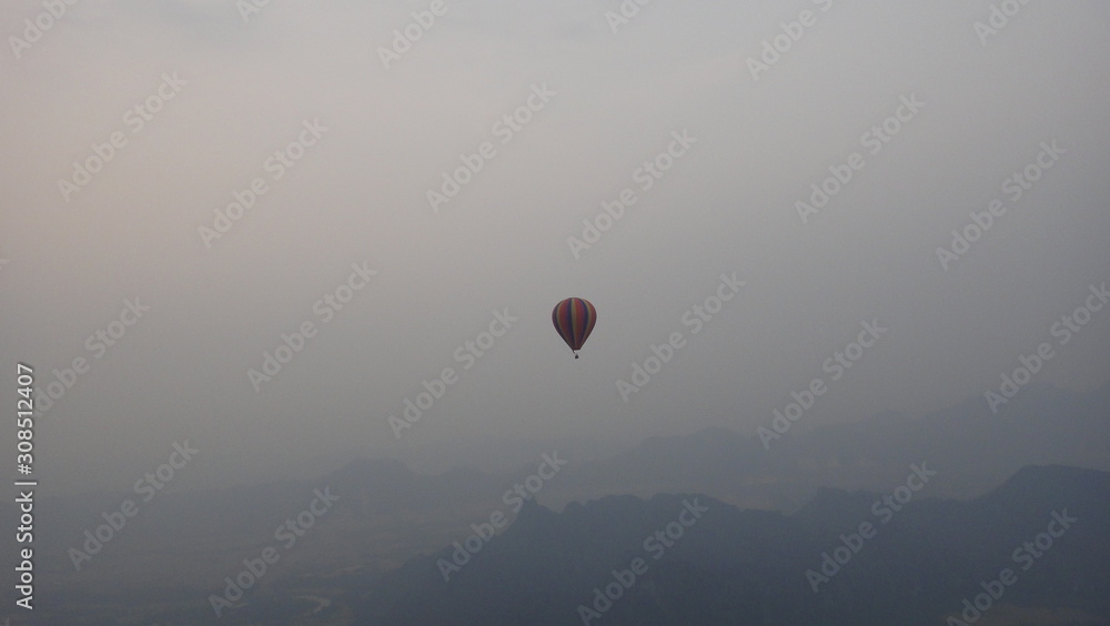 hot air balloon in the sky