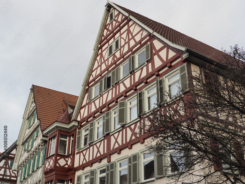 Fototapeta premium Herrenberg bei Stuttgart - Altstadt und Stiftskirche 