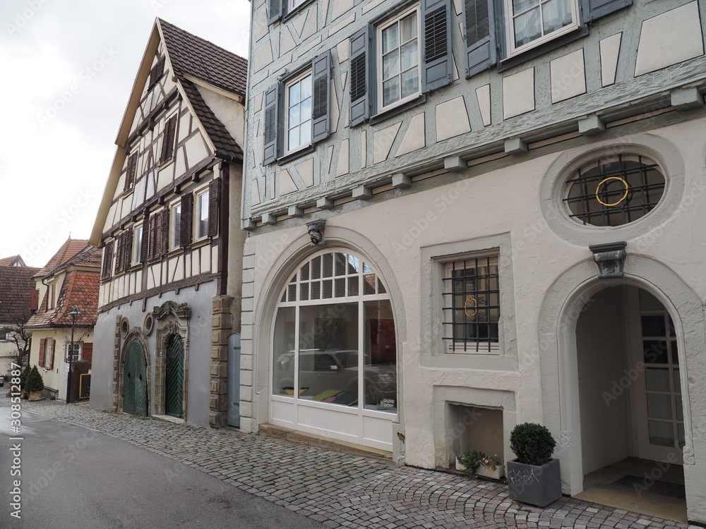Fototapeta premium Herrenberg bei Stuttgart - Altstadt und Stiftskirche 