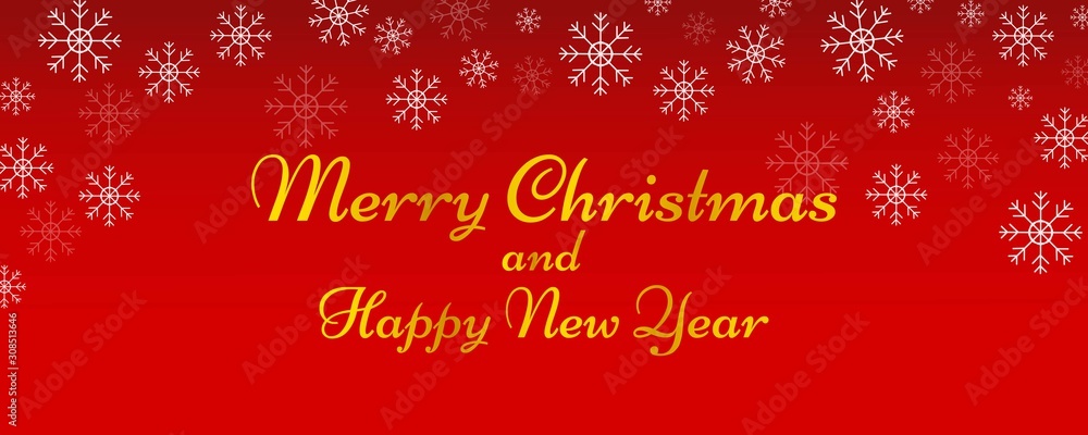 Modern merry christmas and happy new year banner Modern merry christmas and happy new year banner
