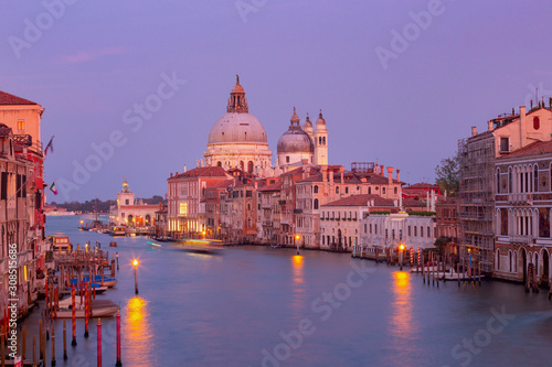Venice. Grand Canal at sunset. © pillerss