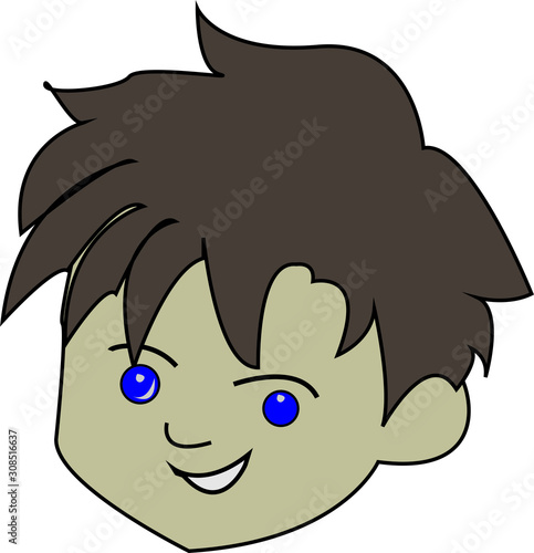 illustration of a child head