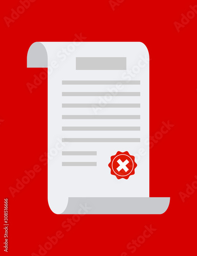 bad certificate illustration. Vector Illustration