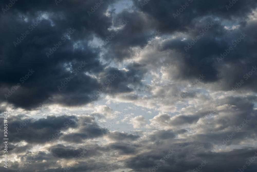 dramatic sky with clouds