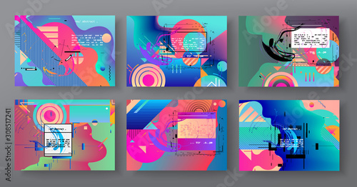 Template brochures, flyers, business presentations. Modern flat line style, layout in A4 size. 