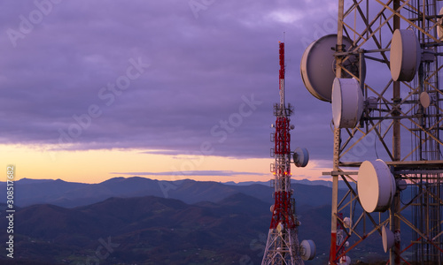 фотографія antenna on the roof