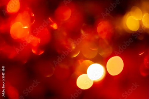 Deep red and gold bokeh, super blurred