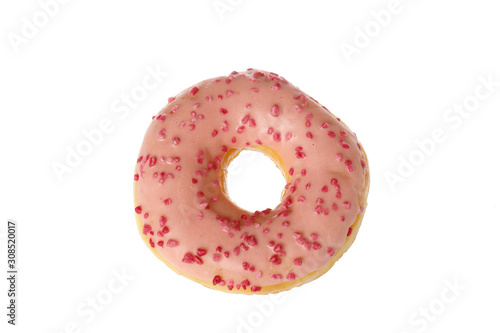 Pink glazed donut