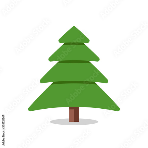 Obraz na płótnie Collection of Christmas trees, modern flat design. w salonie
