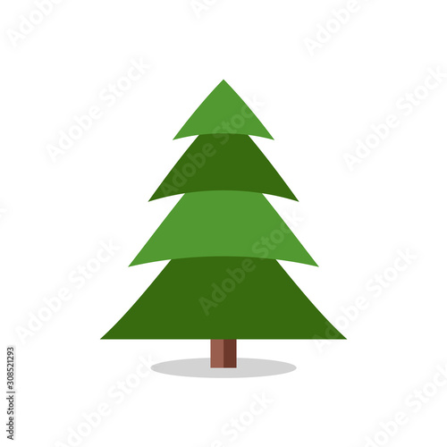 Obraz na płótnie Collection of Christmas trees, modern flat design. w salonie