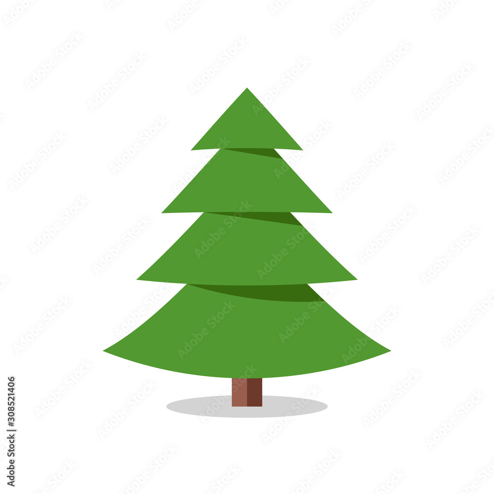 Collection of Christmas trees, modern flat design. Collection of Christmas trees, modern flat design.
