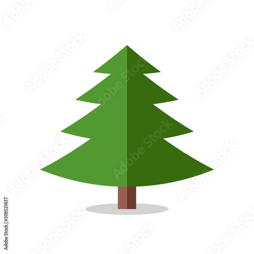 Obraz na płótnie Collection of Christmas trees, modern flat design. w salonie