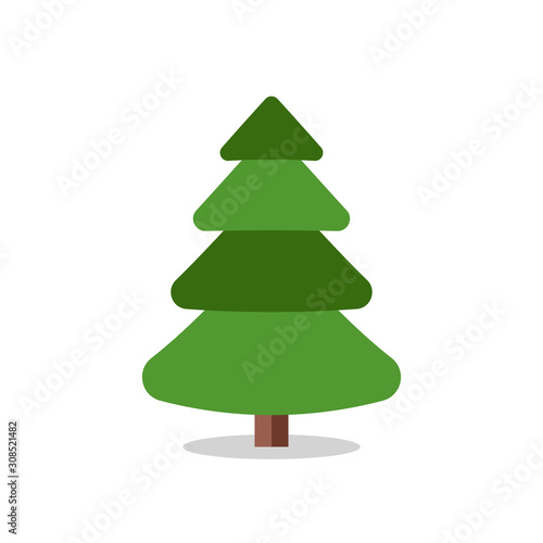 Obraz na płótnie Collection of Christmas trees, modern flat design. w salonie