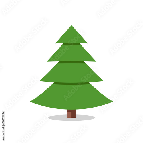 Obraz na płótnie Collection of Christmas trees, modern flat design. w salonie