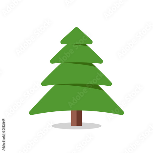 Obraz na płótnie Collection of Christmas trees, modern flat design. w salonie