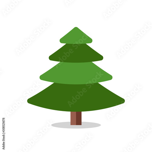 Obraz na płótnie Collection of Christmas trees, modern flat design. w salonie