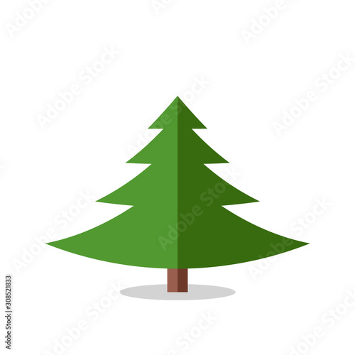 Obraz na płótnie Collection of Christmas trees, modern flat design. w salonie