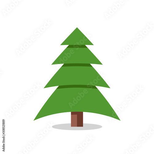 Obraz na płótnie Collection of Christmas trees, modern flat design. w salonie