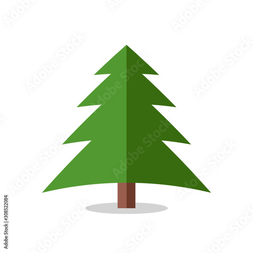 Obraz na płótnie Collection of Christmas trees, modern flat design. w salonie