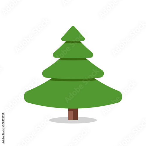 Obraz na płótnie Collection of Christmas trees, modern flat design. w salonie