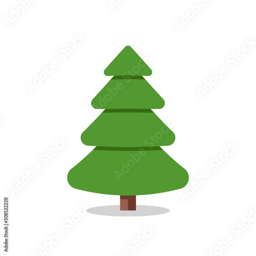 Obraz na płótnie Collection of Christmas trees, modern flat design. w salonie