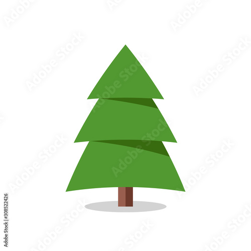 Obraz na płótnie Collection of Christmas trees, modern flat design. w salonie
