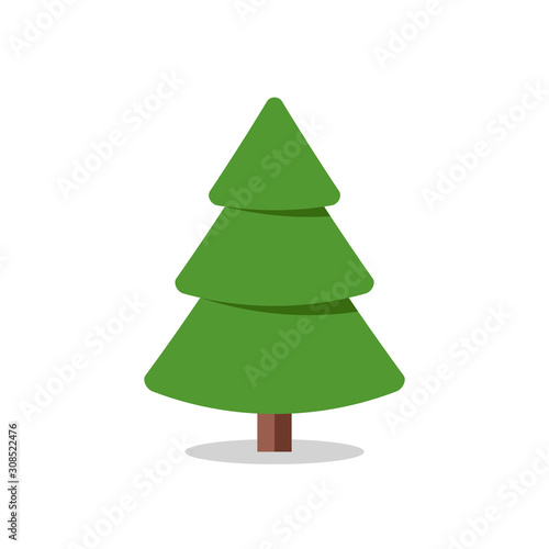Obraz na płótnie Collection of Christmas trees, modern flat design. w salonie