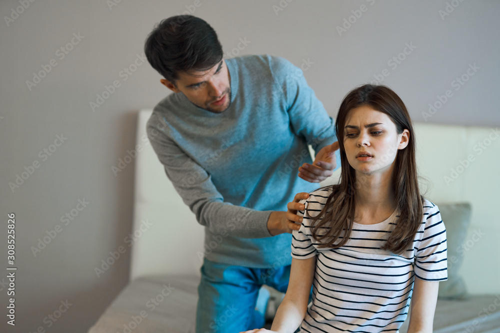 man and woman looking at each other man and woman looking at each other