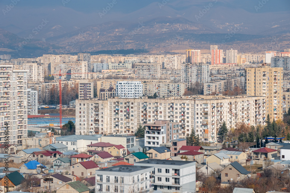 Naklejka premium residential area of Gldani or Muhiani in the city of Tbilisi