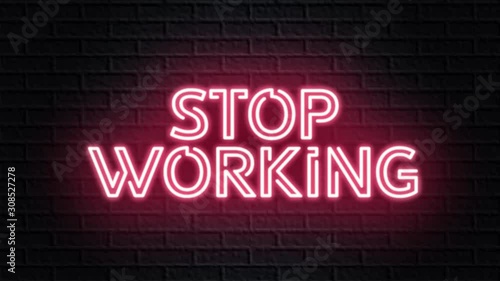 Wallpaper Mural red neon video animation stop working Torontodigital.ca