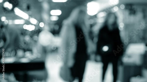 Wallpaper Mural People are standing behind counter in of white hall. Torontodigital.ca