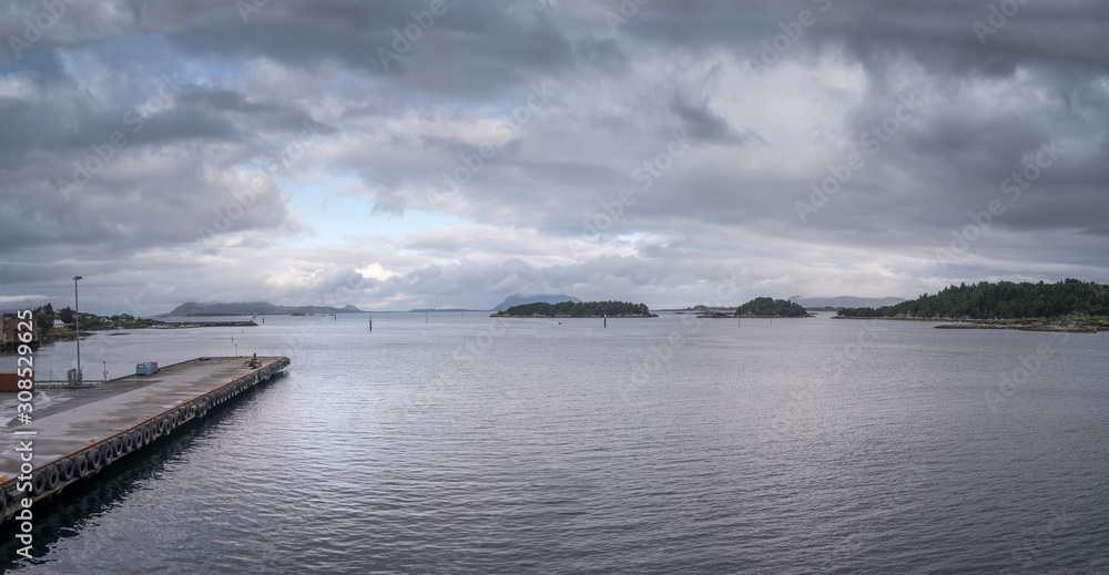 clouds on fjord, Floro, Norway