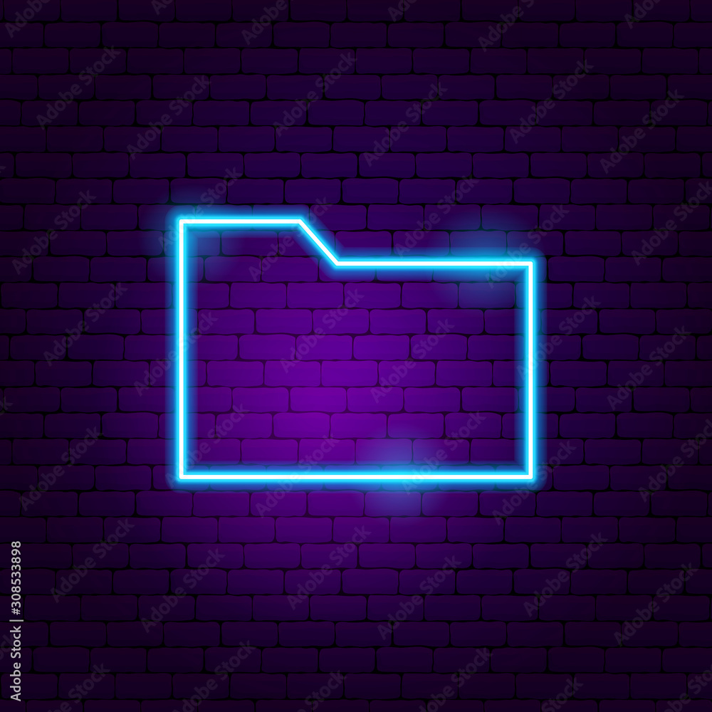 Data Folder Neon Sign Data Folder Neon Sign