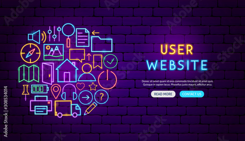 Web UI Neon Banner Design
