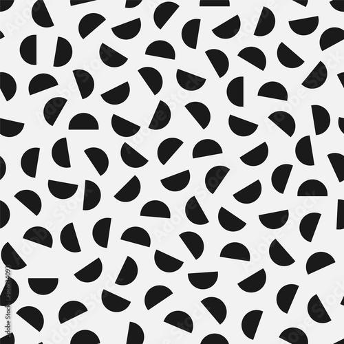 Vector seamless simple pattern. Modern stylish mosaic texture. Repeating abstract background with chaotic dots. Trendy hipster print