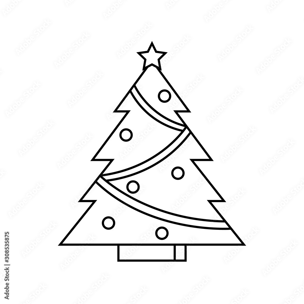 Isolated christmas tree icon Isolated christmas tree icon