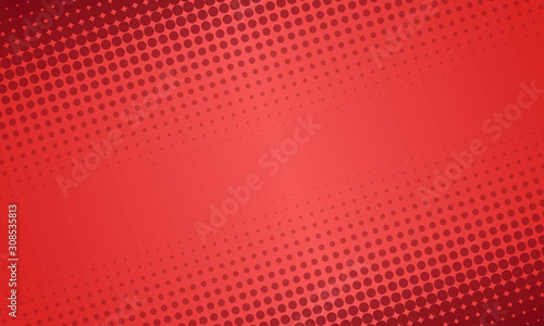 Red abstract geometric halftone circle pattern background 