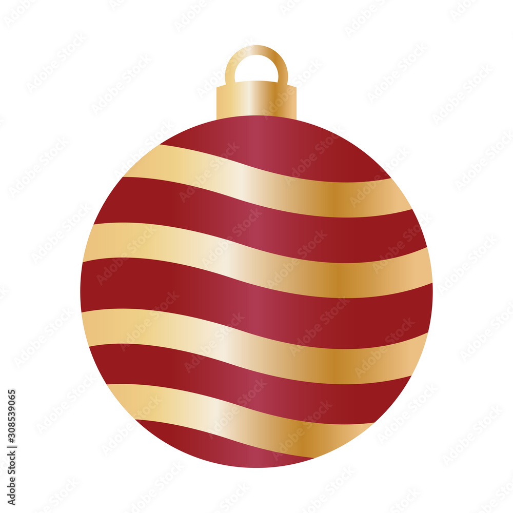 Decorated christmas ball icon Decorated christmas ball icon