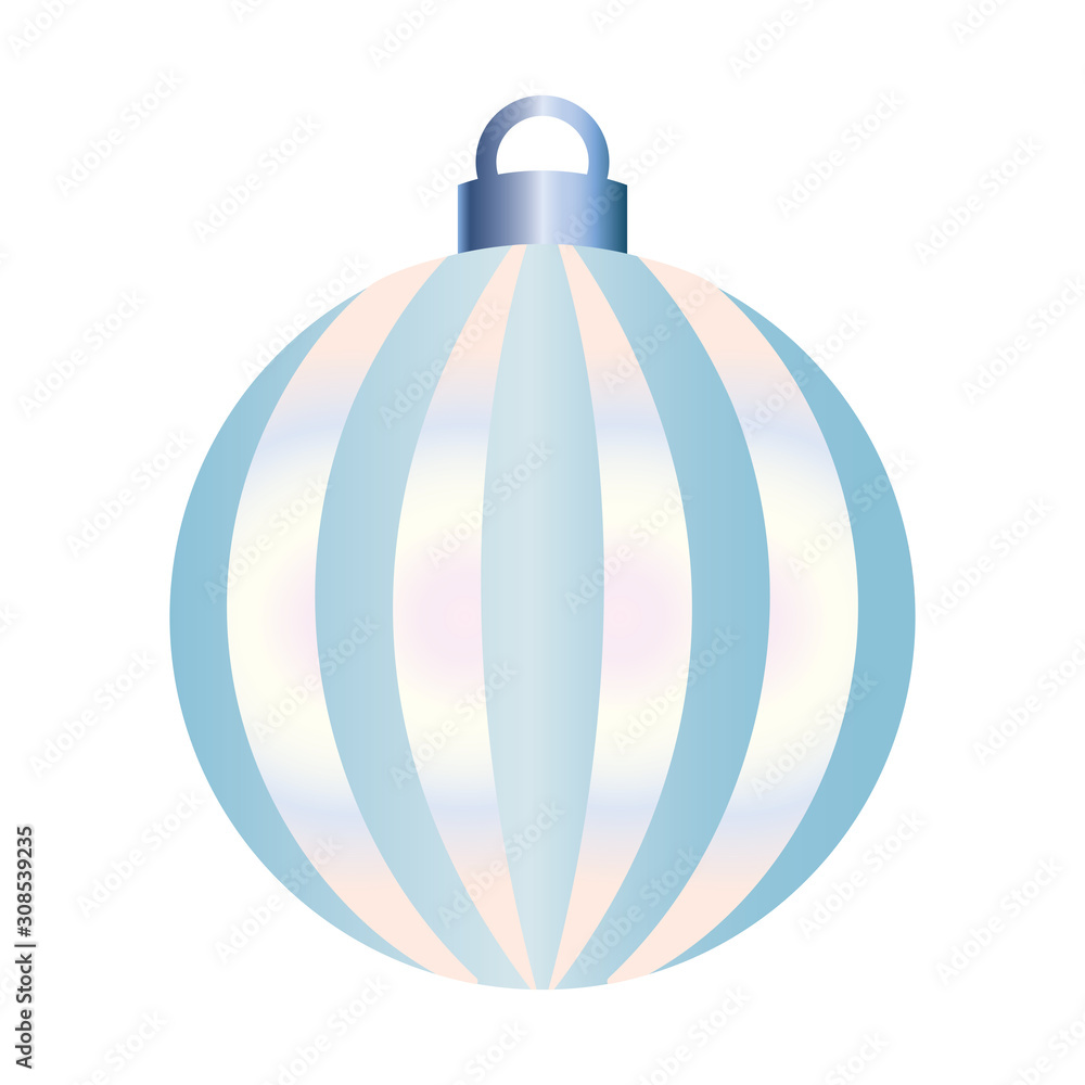 Obraz premium Decorated christmas ball icon