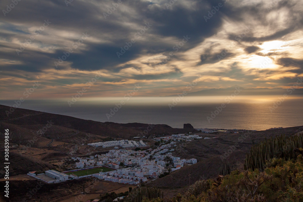 Paisaje de la costa de Agaete, Gran Canaria