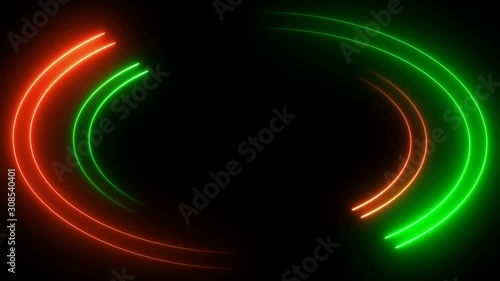 Abstract Ellipse Frame Background, neon Ellipse, Fire Ellipse, Looped NEON Ellipse Lines, club concert dance disco dj matrix beam dmx fashion