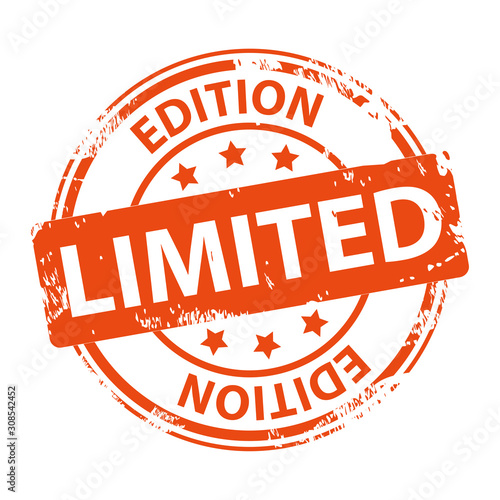 Limited edition rubber stamp icon isolated on white background. Vector illustration