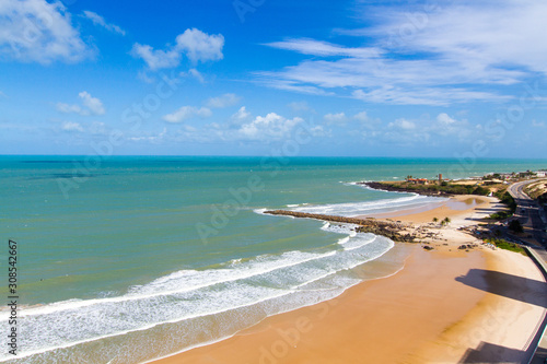 Fototapeta Naklejka Na Ścianę i Meble -  A beach in Natal city in the state of Rio Grande do Norte, Brazil