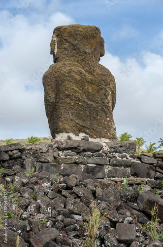Chile - Rapa Nui or Easter Island - Anakena - Ahu Ature Huki