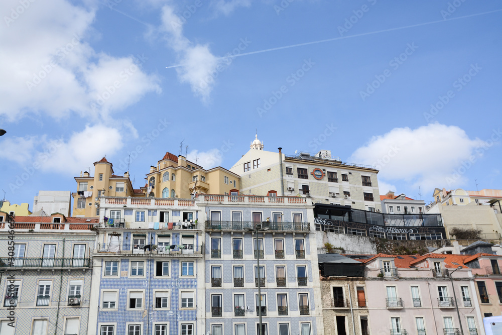 Buildings of the beautiful city of Lisbon