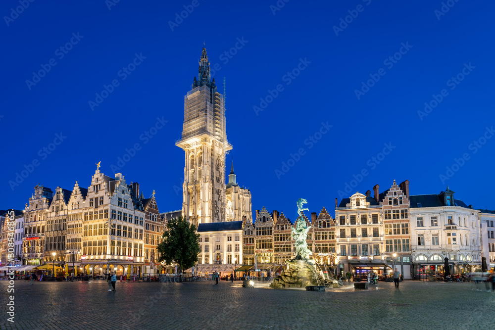 The Grote Markt in the historic centre, Antwerp, Belgium