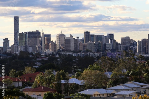 A view of the Brisbane skyline on a nice afternoon