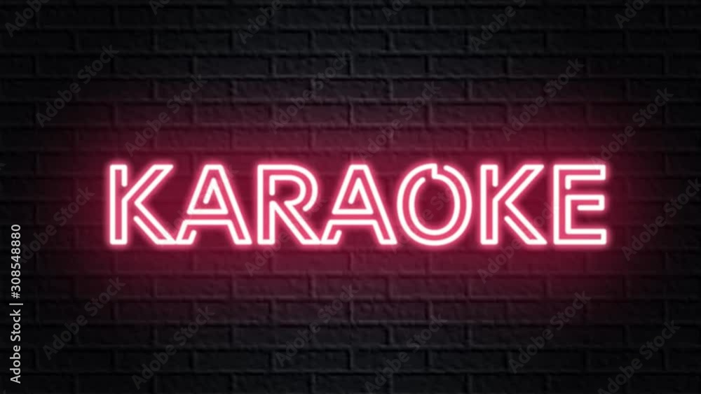 red neon video animation karaoke red neon video animation karaoke