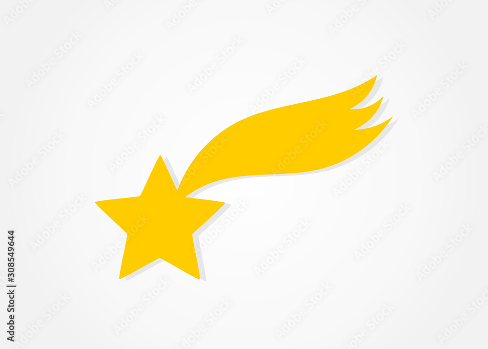 Shooting star icon. Shooting star icon.